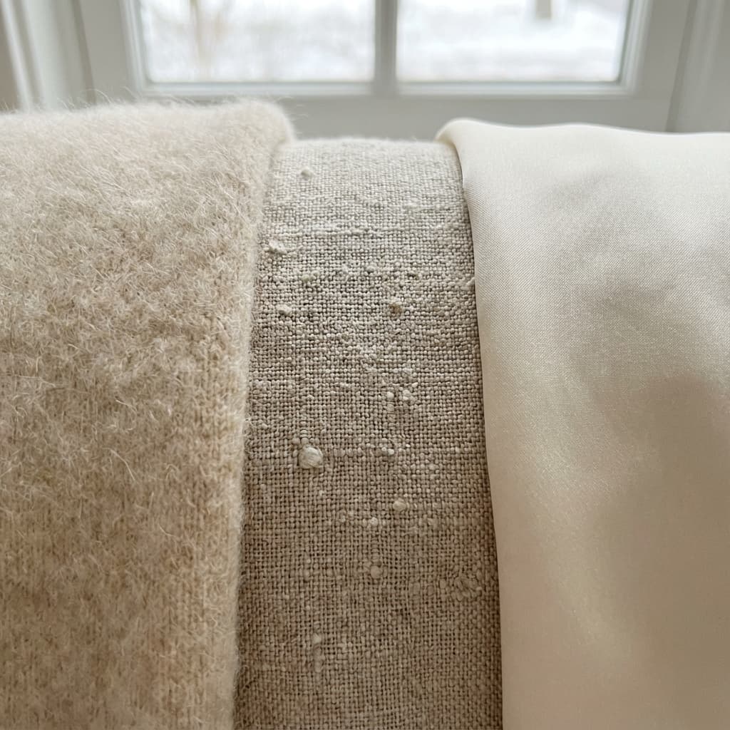 Tejidos Esenciales: Lino, Cachemira y Seda